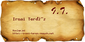 Irsai Teréz névjegykártya